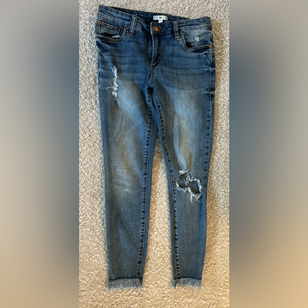 Stylish Distressed Blue Jeans